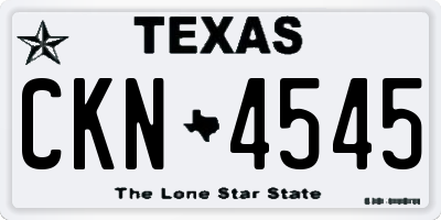 TX license plate CKN4545