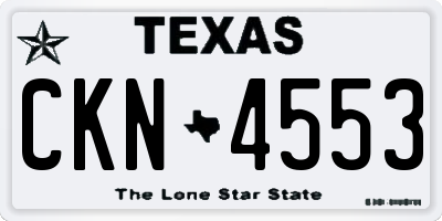 TX license plate CKN4553