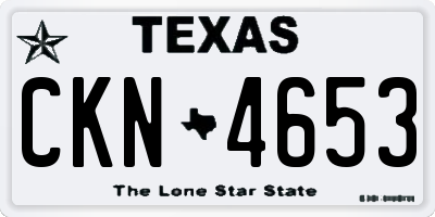 TX license plate CKN4653