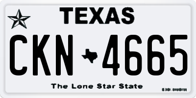 TX license plate CKN4665