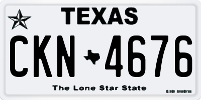 TX license plate CKN4676