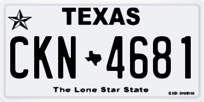 TX license plate CKN4681