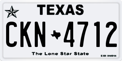 TX license plate CKN4712