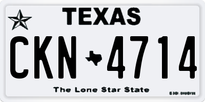 TX license plate CKN4714