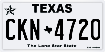 TX license plate CKN4720