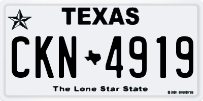 TX license plate CKN4919