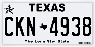 TX license plate CKN4938