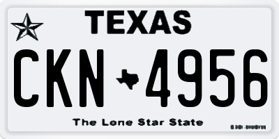 TX license plate CKN4956