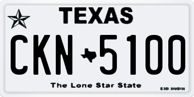 TX license plate CKN5100