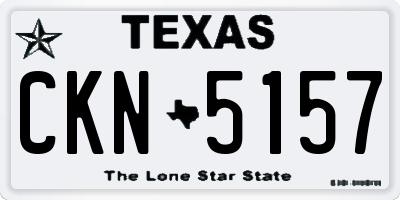 TX license plate CKN5157