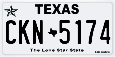 TX license plate CKN5174