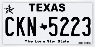 TX license plate CKN5223