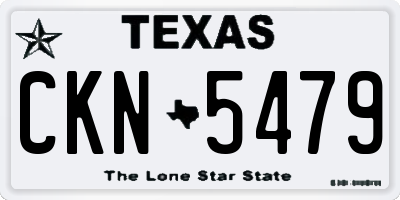 TX license plate CKN5479