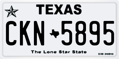TX license plate CKN5895