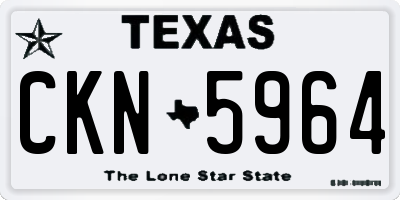 TX license plate CKN5964