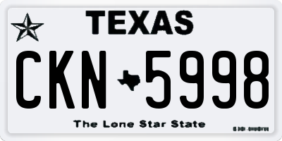 TX license plate CKN5998