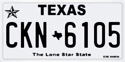 TX license plate CKN6105