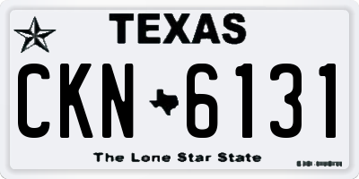 TX license plate CKN6131