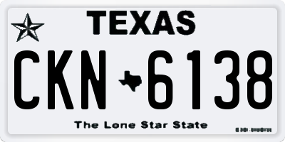TX license plate CKN6138