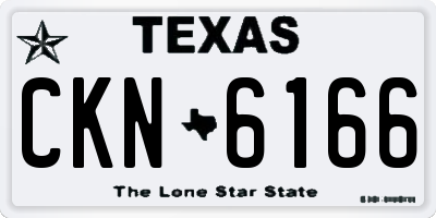 TX license plate CKN6166