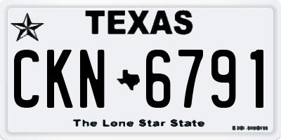 TX license plate CKN6791