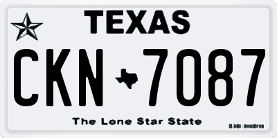 TX license plate CKN7087