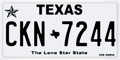 TX license plate CKN7244