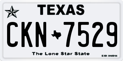 TX license plate CKN7529