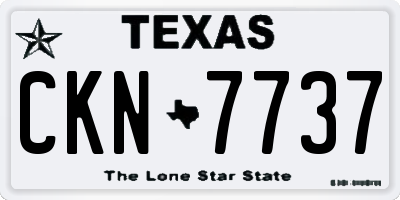TX license plate CKN7737