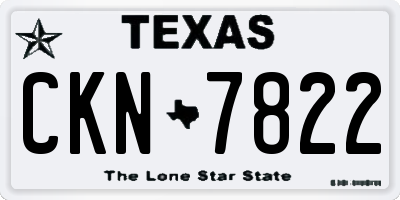 TX license plate CKN7822
