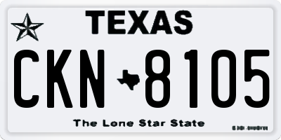 TX license plate CKN8105
