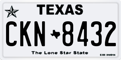 TX license plate CKN8432