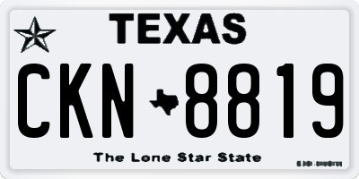 TX license plate CKN8819