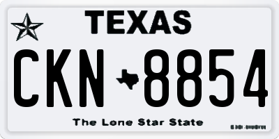 TX license plate CKN8854