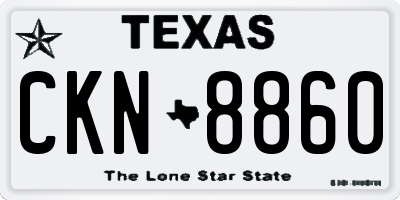 TX license plate CKN8860