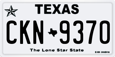TX license plate CKN9370
