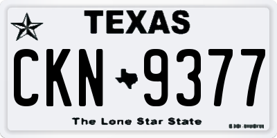 TX license plate CKN9377
