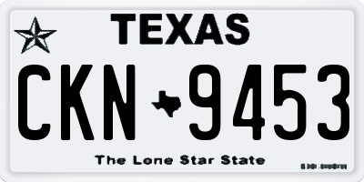 TX license plate CKN9453