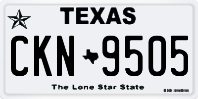 TX license plate CKN9505