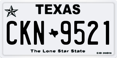 TX license plate CKN9521