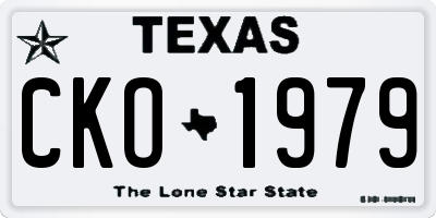 TX license plate CKO1979