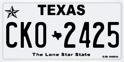 TX license plate CKO2425