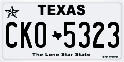 TX license plate CKO5323