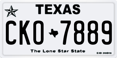 TX license plate CKO7889