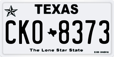 TX license plate CKO8373