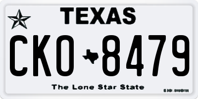 TX license plate CKO8479