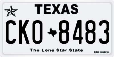 TX license plate CKO8483