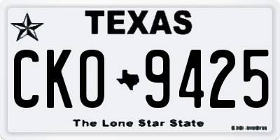 TX license plate CKO9425