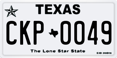TX license plate CKP0049