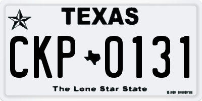 TX license plate CKP0131